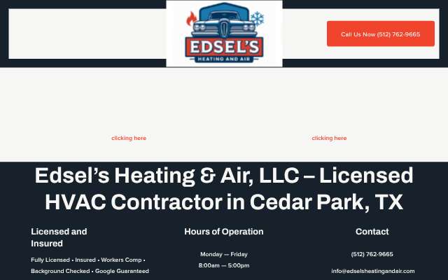 Edsel's Heating and Air, LLC's page as the assistant saw it