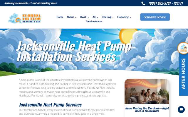 Florida Air Flow's page as the assistant saw it