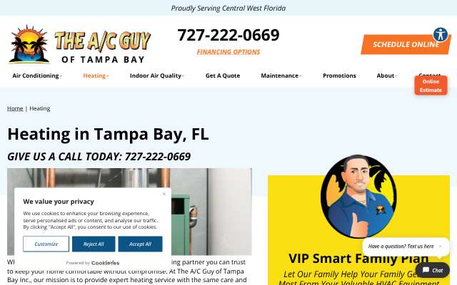 The A/C Guy of Tampa Bay Inc.'s page as the assistant saw it