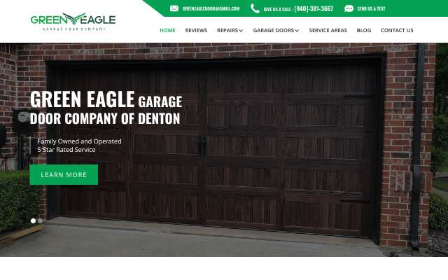 Page cited for Green Eagle Garage Door
