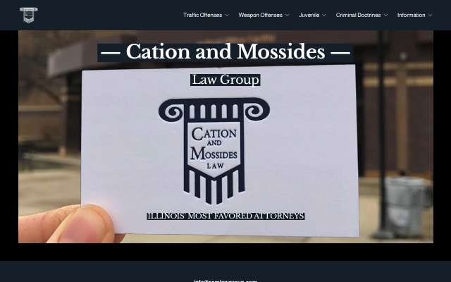 Cation and Mossides Law's page as the assistant saw it