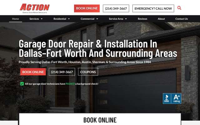 Page cited for Action Garage Door Repair Specialists