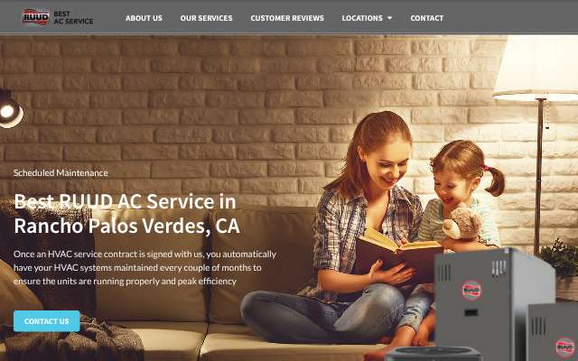 Best Ruud AC Service's page as the assistant saw it