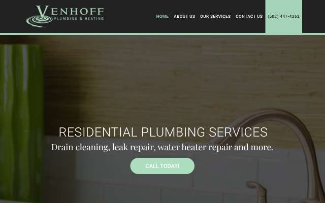 Venhoff Plumbing & Heating Co.'s page as the assistant saw it