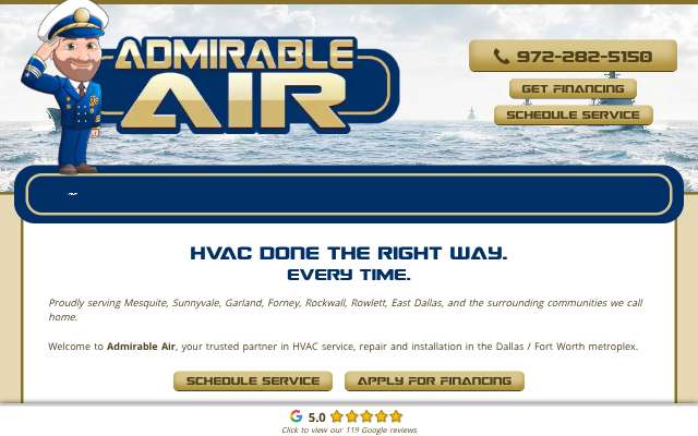 Admirable Air's page as the assistant saw it