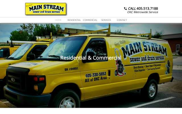 MainStream Sewer and Drain Service's page as the assistant saw it