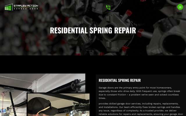Stapley Action Garage Door's page as the assistant saw it