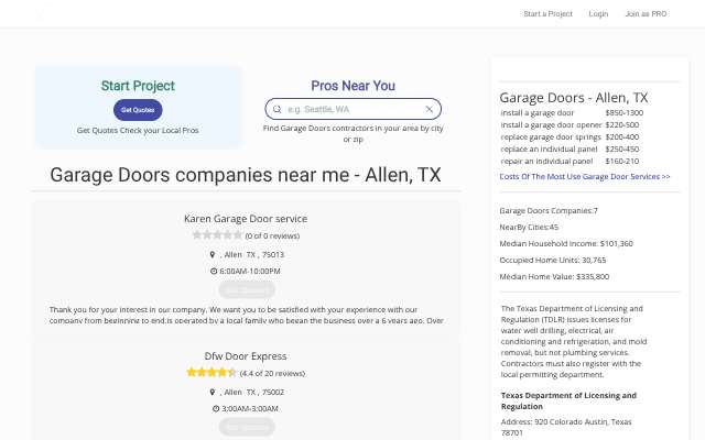 Page cited for Apple Garage Door