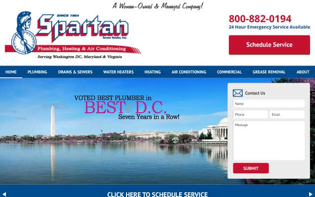 Spartan Plumbing, Heating and Air Conditioning's page as the assistant saw it
