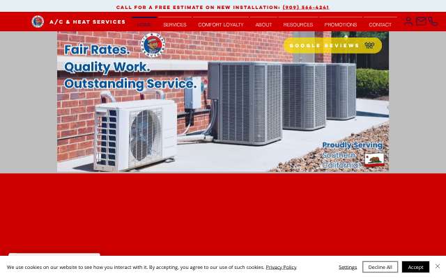 AC & Heat Services's page as the assistant saw it