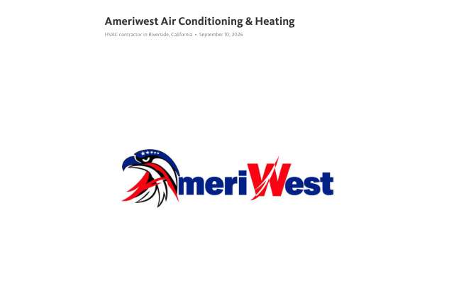 AmeriWest Home Services's page as the assistant saw it