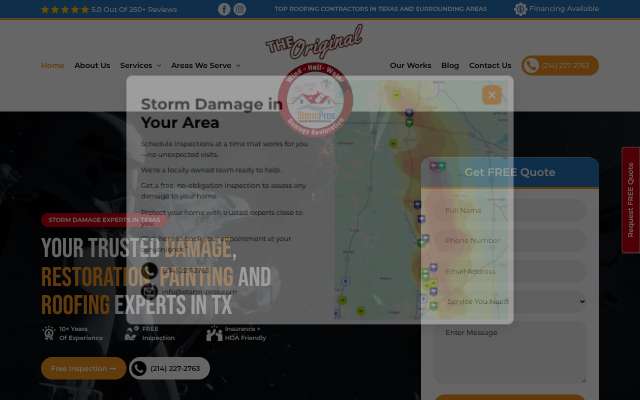 StormPros's page as the assistant saw it