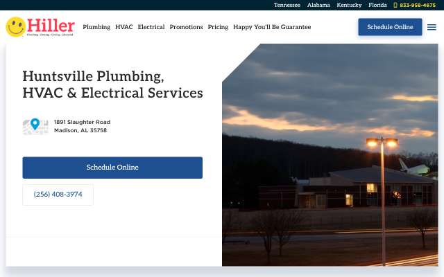Page cited for Hiller Plumbing, Heating, Cooling & Electrical