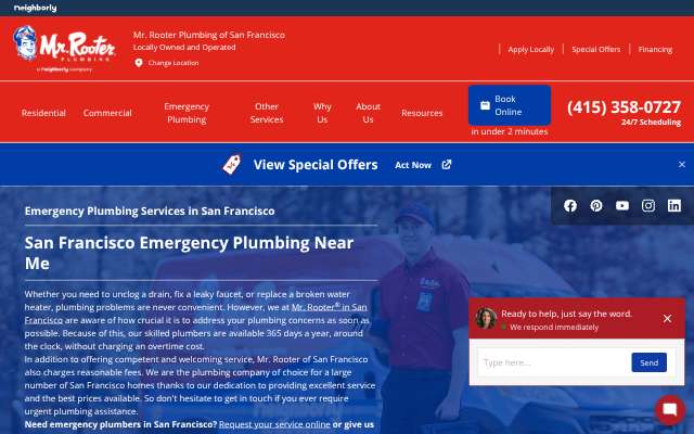 Page cited for Mr. Rooter Plumbing of San Francisco
