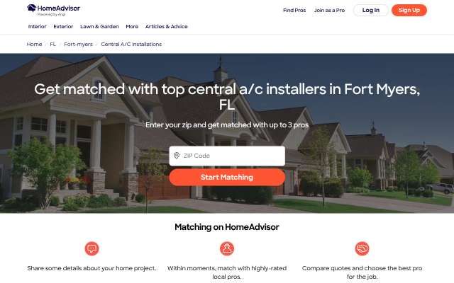 Catalyst Air Conditioning's page as the assistant saw it