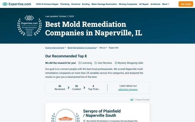Servpro of Plainfield/Naperville South's page as the assistant saw it