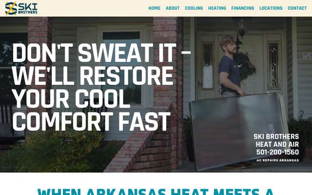 Ski Brothers Heat and Air's page as the assistant saw it