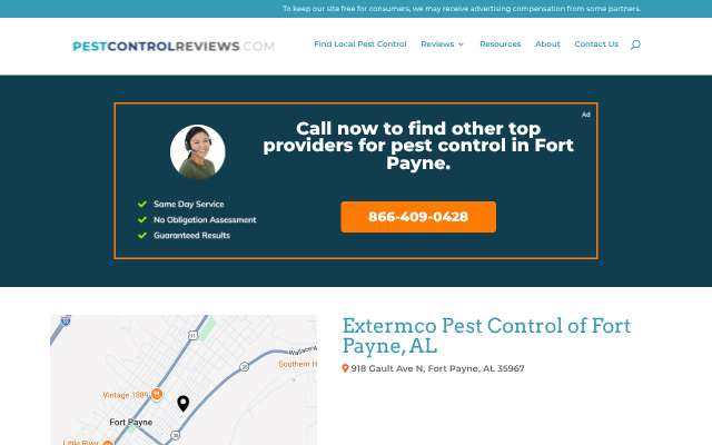 Page cited for Extermco Pest Control