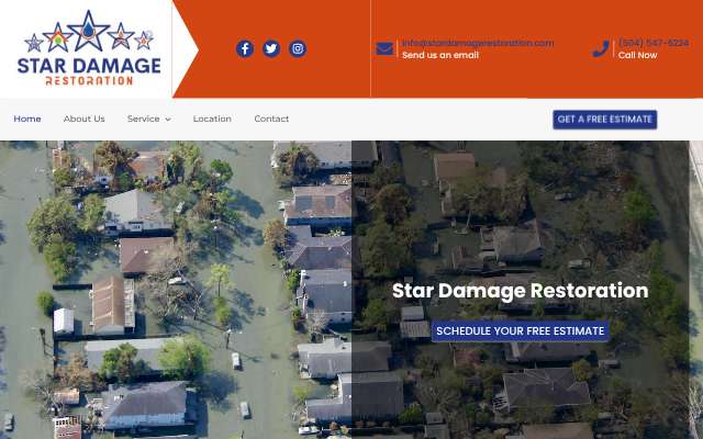 Star Damage Restoration's page as the assistant saw it