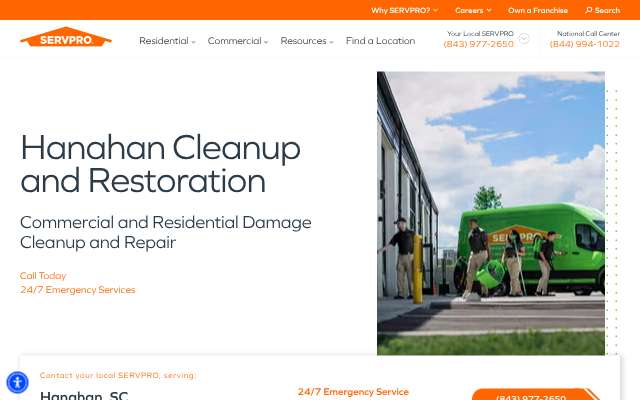 Page cited for SERVPRO of Greater Northern Charleston