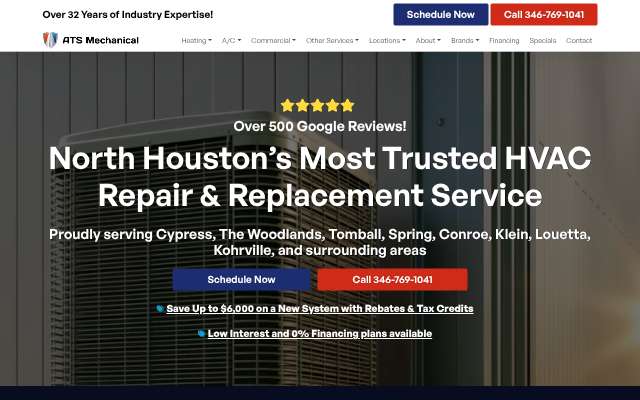 ATS Mechanical's page as the assistant saw it