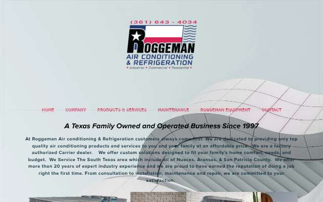 Roggeman Air Conditioning & Refrigeration's page as the assistant saw it