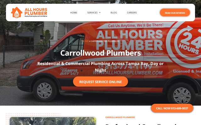 All Hours Plumber's page as the assistant saw it