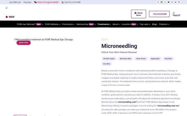 Page cited for PURE Medical Spa
