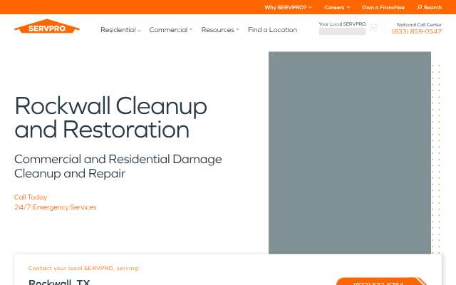SERVPRO of Rockwall / Rowlett's page as the assistant saw it