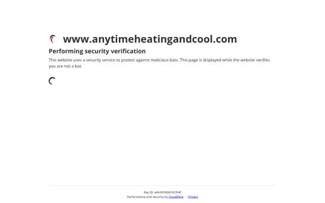 Anytime Heating and Cooling's page as the assistant saw it