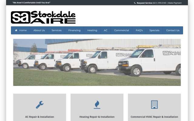 Stockdale Aire's page as the assistant saw it