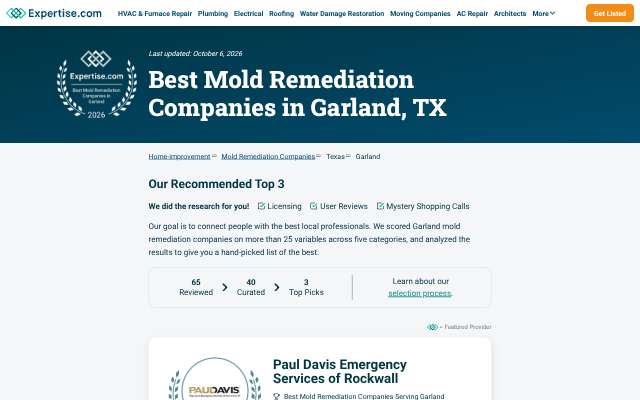 SERVPRO of South Garland's page as the assistant saw it
