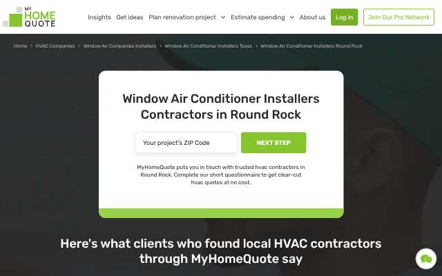 Paradise Heating and Air's page as the assistant saw it