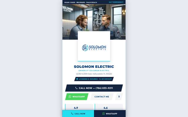 Page cited for Solomon Electric