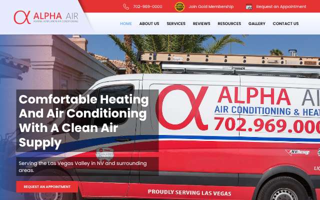Alpha Air Conditioning Repair & Installation's page as the assistant saw it