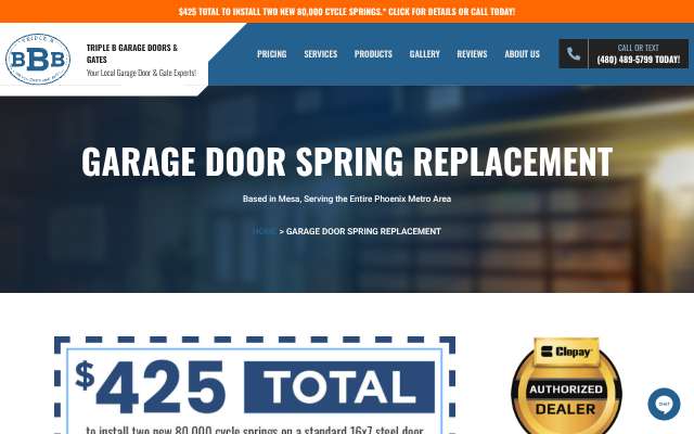 Triple B Garage Doors's page as the assistant saw it