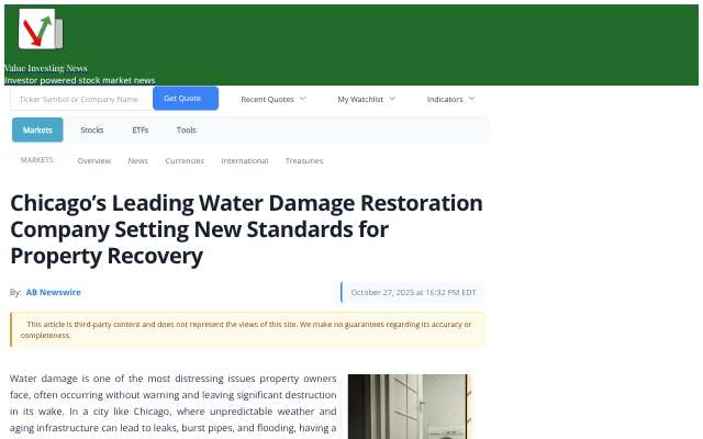 Redefined Restoration - Chicago Water Damage Service's page as the assistant saw it
