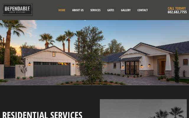 Dependable Door Systems's page as the assistant saw it