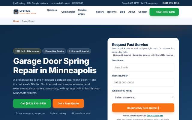 Page cited for Lifetime Garage Door