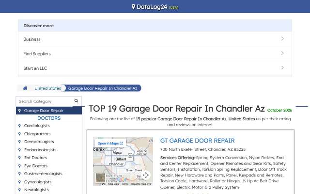 Page cited for Kaiser Garage Doors & Gates