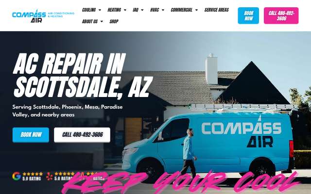 Compass Air Conditioning & Furnace Repair's page as the assistant saw it
