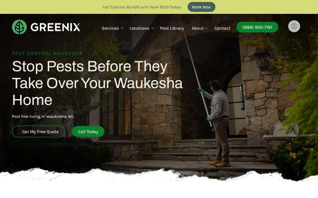 Page cited for Greenix Pest Control