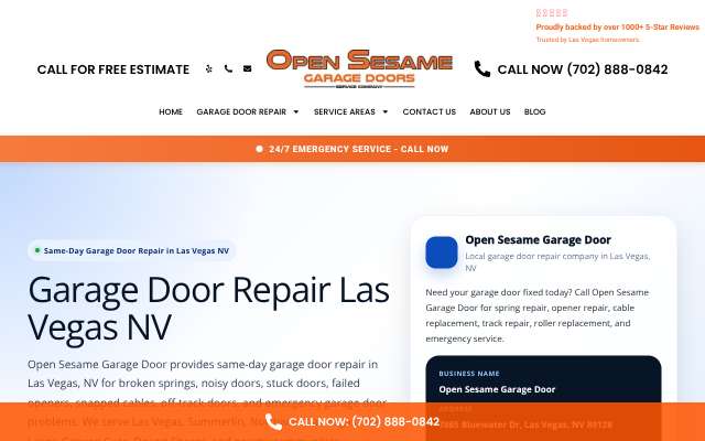 Open Sesame Garage Door's page as the assistant saw it