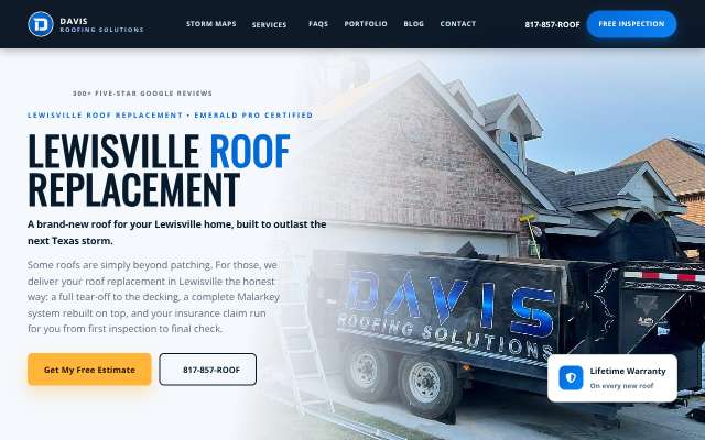 Page cited for Davis Roofing Solutions