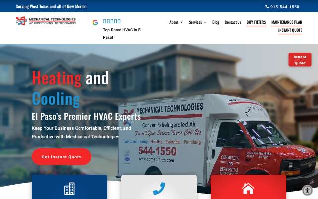 Mechanical Technologies's page as the assistant saw it