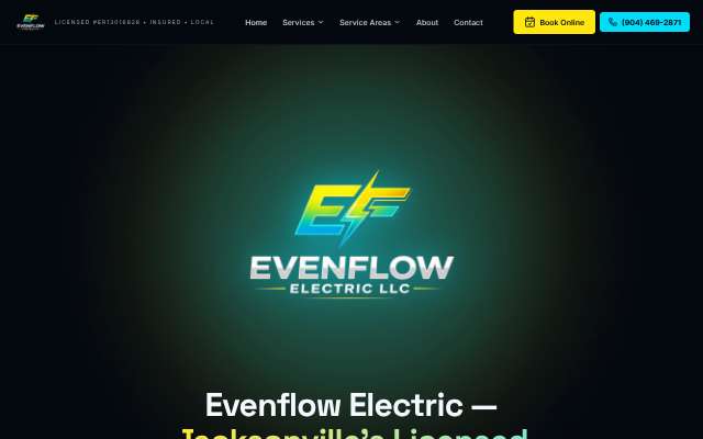 Evenflow Electric LLC's page as the assistant saw it