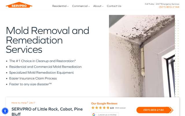 Page cited for SERVPRO of Little Rock, Cabot, Pine Bluff