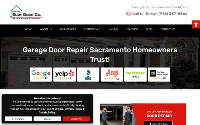 Page cited for Eudy Door Co.