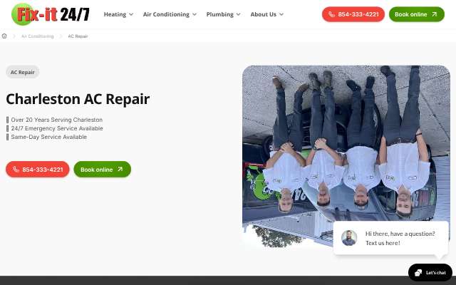 Fix-it 24/7 Air Conditioning, Plumbing & Heating's page as the assistant saw it
