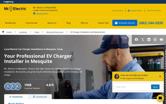 Mr. Electric of Mesquite's page as the assistant saw it